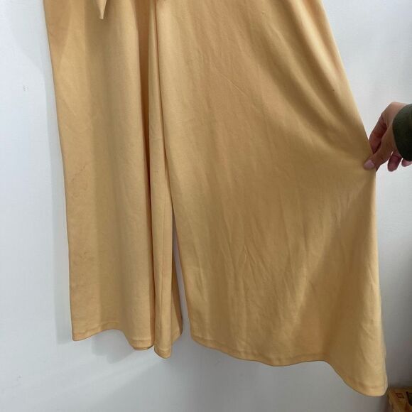 Vintage Handmade Yellow Wide Leg Zip Up Jumpsuit - Small - Picture 6 of 14